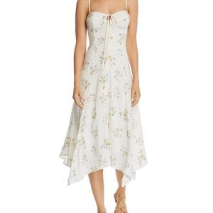 wayf hampshire handkerchief midi dress